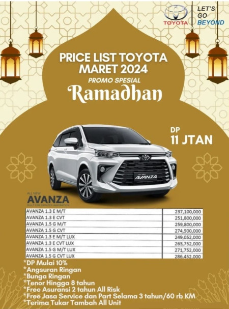 Promo Avanza Special Ramadhan DP 11Jutaan